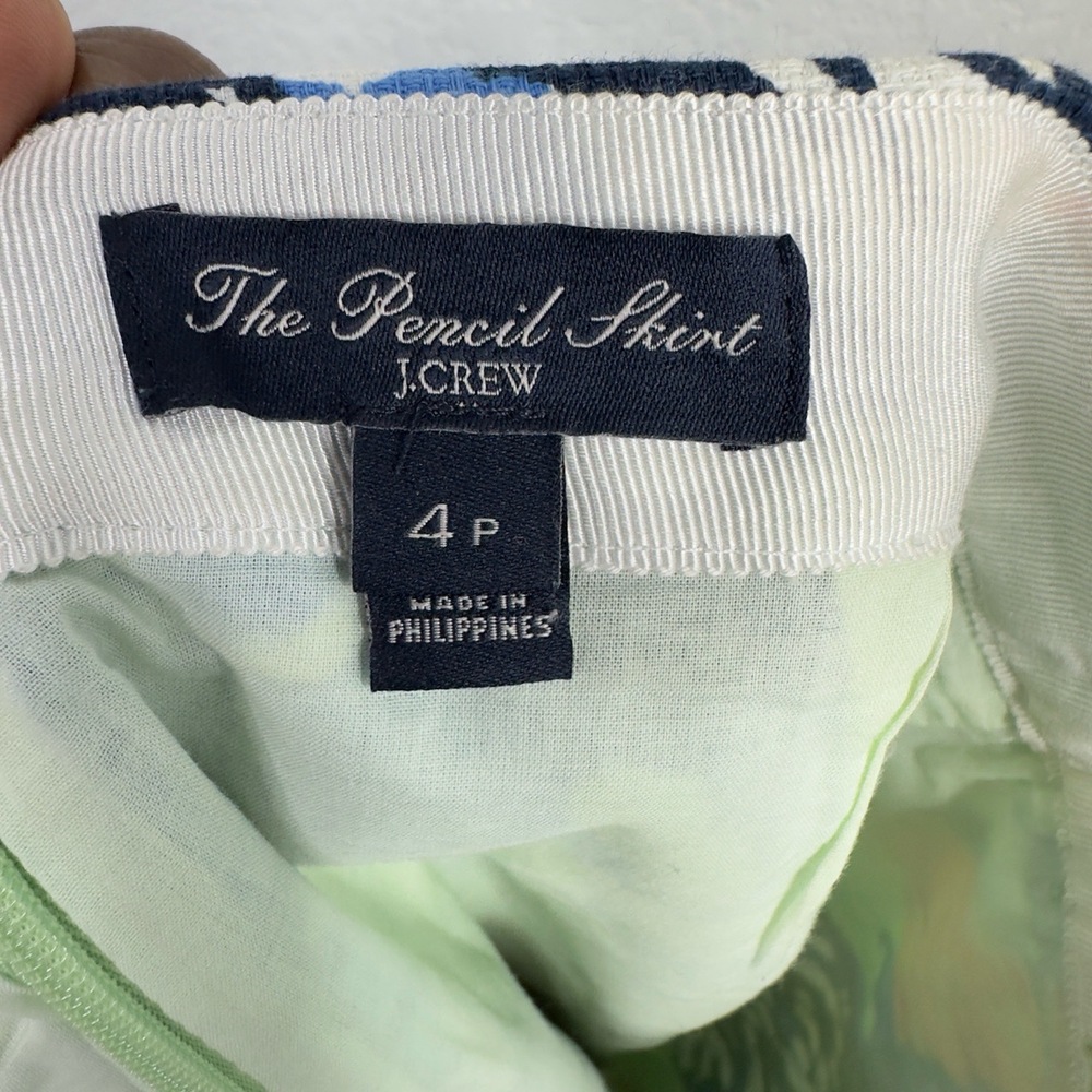 J.Crew Skirt Womens Petite 4 Floral Knee Length Pencil Preppy Romantic Career - Picture 4 of 5